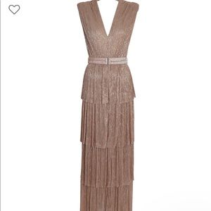 Sabina Musayev Skylar Plisse Luxe Gown Size XS